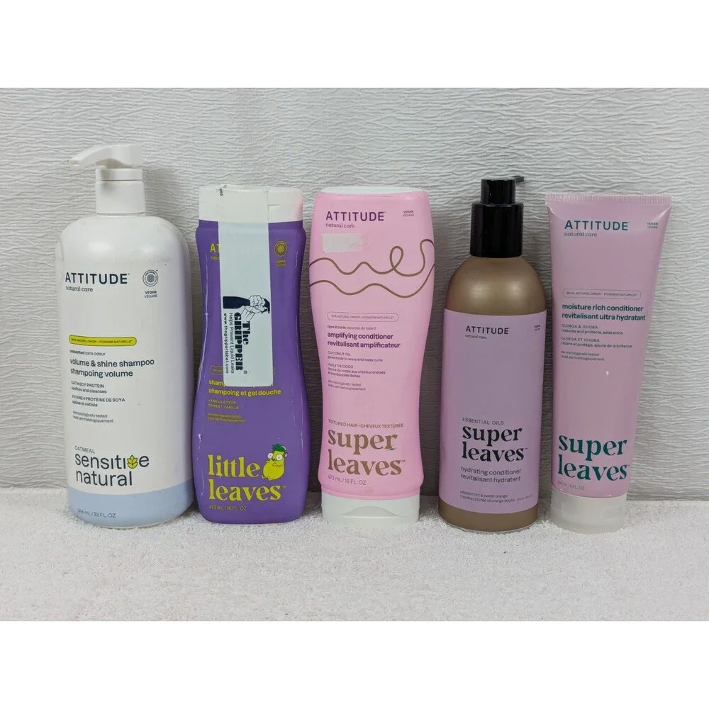 ATTITUDE Sensitive Natural - Conditioner / Shampoo - Lot of 5 Bottles